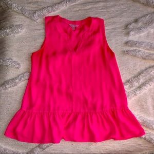 Hot Pink peplum blouse